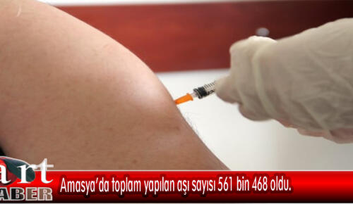 Amasya’da toplam yapılan aşı sayısı 561 bin 468 oldu.